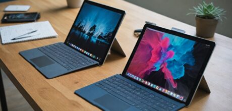 Comparação entre iPad Pro M2 e Microsoft Surface Pro 9 para escolha do melhor tablet de trabalho